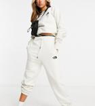 The North Face Oversized Essential Sweatpants In White Exclusive At Asos