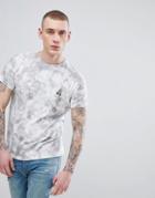 Brooklyn Supply Co Robot Embroiderd Tie Dye T-shirt - Gray