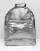 Mi-pac Pebbled Silver Backpack - Beige
