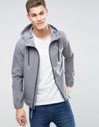 Hollister Hooded Windbreaker In Gray - Gray