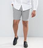 Heart & Dagger Plus Size Smart Shorts In Summer Dogstooth - Gray