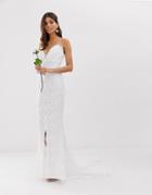 Asos Edition Lace Cami Wedding Dress - White