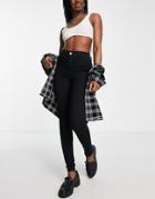 Topshop Joni Holding Power Jean In Black