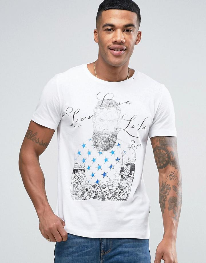 Replay Tattoo Stars T-shirt - White