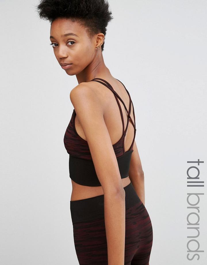 Y.a.s Tall Multi Strap Back Gym Crop Top - Red