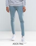 Asos Tall Super Skinny Joggers In Blue - Blue