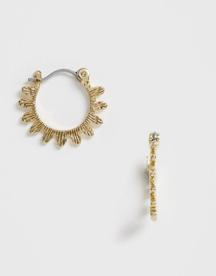 & Other Stories Sunflower Hoops In Gold