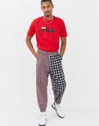 Fila Black Line T-shirt With Large Logo In Red - Red