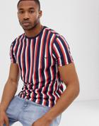 Threadbare Stripe T-shirt-navy