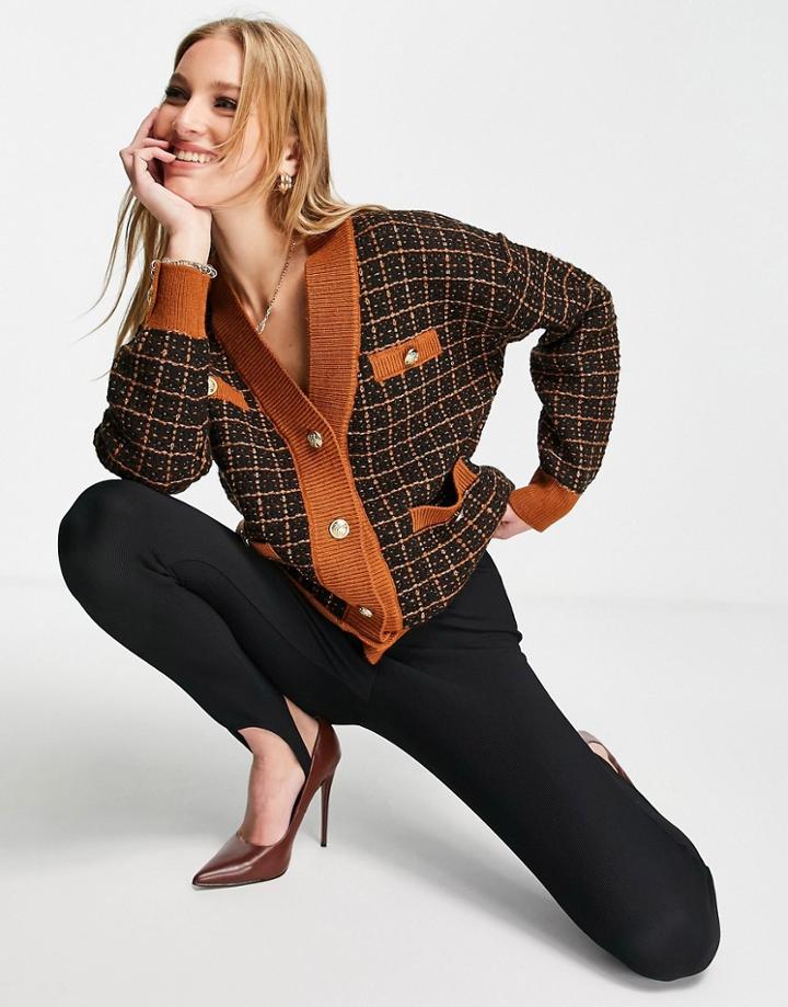 Y.a.s Boucle Cardigan In Camel-neutral