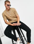 Selected Homme Cotton Oversized Heavy Weight T-shirt In Beige - Beige-neutral