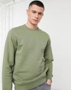 Original Penguin Icon Logo Sweatshirt In Deep Lichen Green