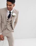 Selected Homme Super Skinny Wedding Suit Jacket - Stone
