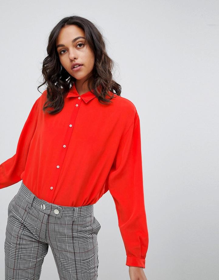 Boss Casual Red Silk Shirt - Red