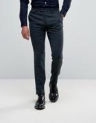 Harry Brown 40% Wool Blend Slim Fit Formal Pants - Blue