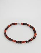 Ted Baker Wayves Semi Previous Beaded Bracelet In Red - Red