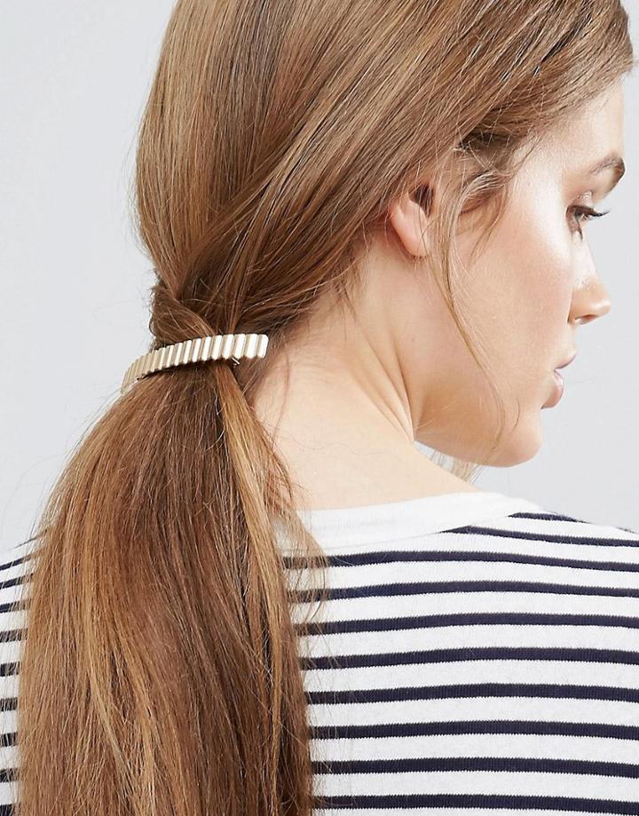 Asos Sleek Crimp Bar Hair Clip - Gold