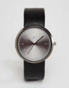 Asos Minimal Watch With Leather Strap - Black