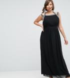 Tfnc Plus Wedding Embellished Back Maxi Dress - Black