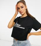 The North Face Mtn Crop T-shirt In Black Exclusive To Asos