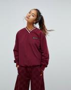 Ellesse Oversized V-neck Track Top - Red