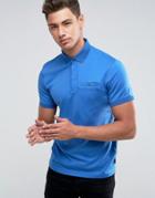 Ted Baker Concealed Placket Polo - Blue