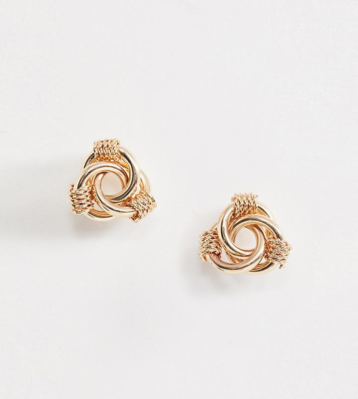 Aldo Hopfensperger Twisted Knot Earrings In Gold - Gold