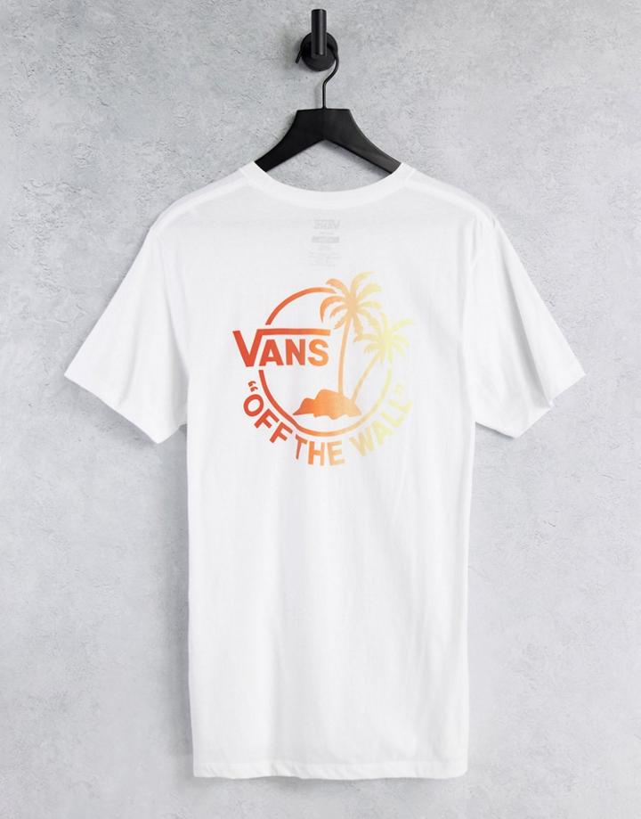 Vans Mini Dual Palm Ii Back Print T-shirt In White