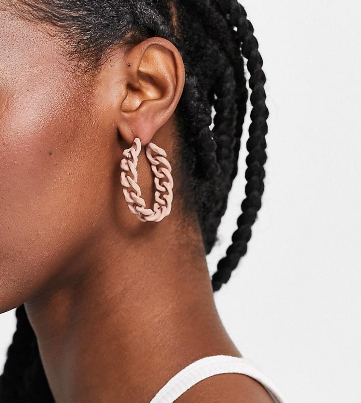 Aldo Gweiritth Twist Matte Hoop Earrings In Pink-no Color