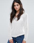 Only Popcorn Knit Sweater - Gray