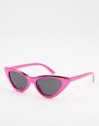 Aj Morgan Exaggerated Cat Eye Sunglasses-pink