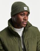 Selected Homme Cotton Fisherman Beanie In Green - Dgreen