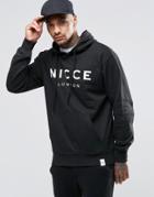 Nicce London Hoodie With Large Logo - Black
