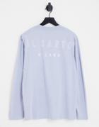 Il Sarto Branded Outline Long Sleeve T-shirt In Light Blue
