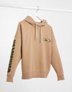 Quiksilver Boxy Fleeced Hoodie In Brown