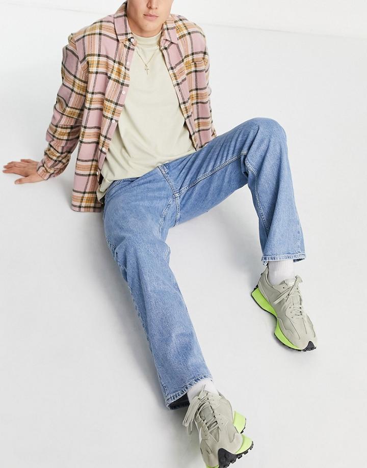 Jack & Jones Intelligence Cliff Skater Jean In Stonewash Blue-blues
