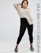 One Day Plus Legging With Stirrup Detail - Black