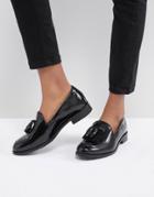 H By Hudson Fringe Leather Loafer-black