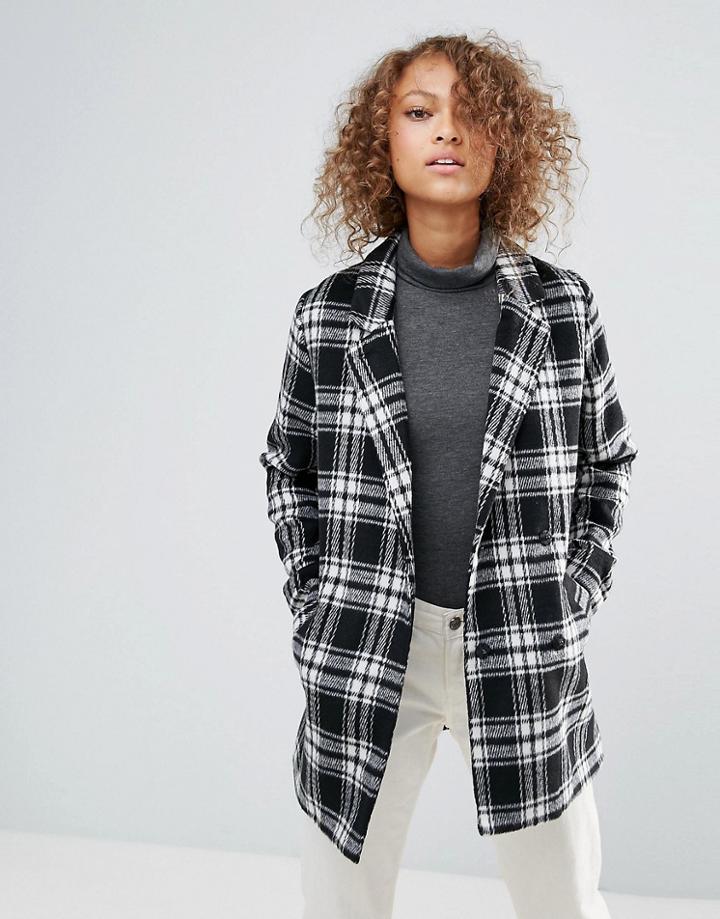Monki Plaid Jacket - Multi