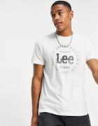 Lee Circle Crew Neck T-shirt-white
