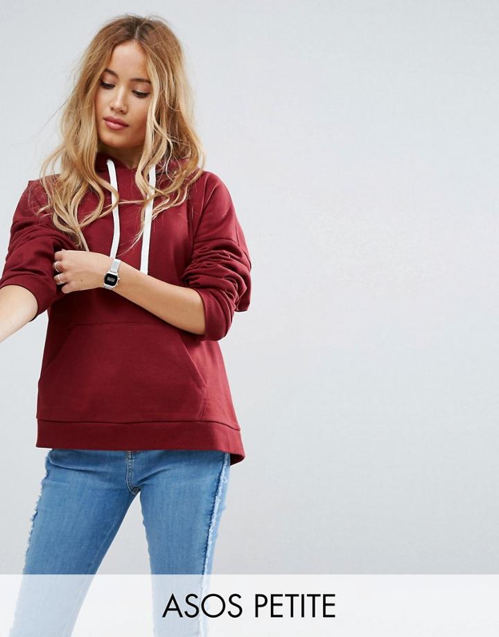 Asos Petite Boxy Hoodie - Red