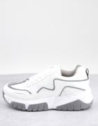 Topshop Crouch Chunky Lace Up Skater Sneakers In White