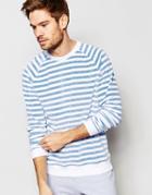 Asos Loungewear Stripe Sweatshirt In Velour