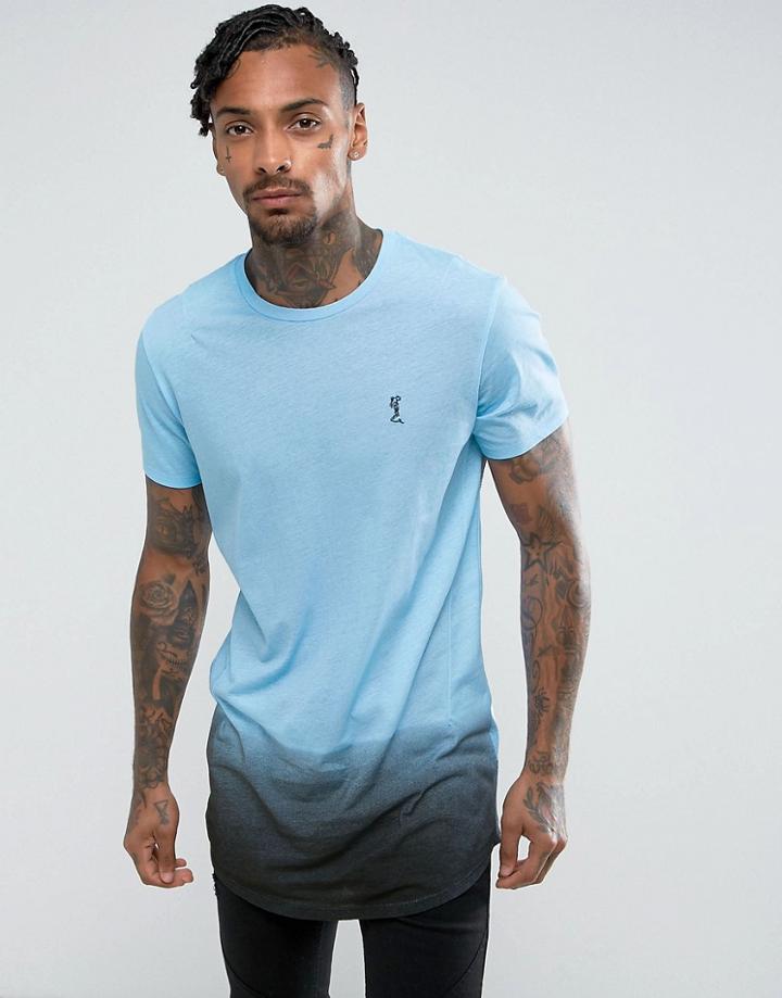 Religion T-shirt With Color Fade - Blue