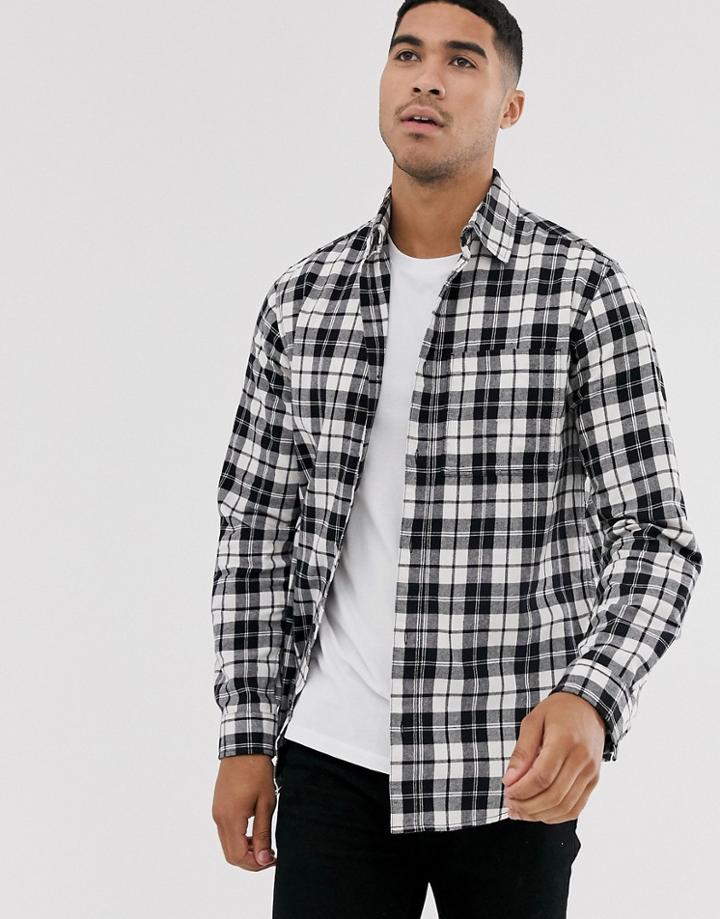 Jack & Jones Originals Check Shirt In White