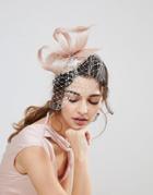 Vixen Sequin Beret With Sinamay Trim And Veiling In Gold - Gold