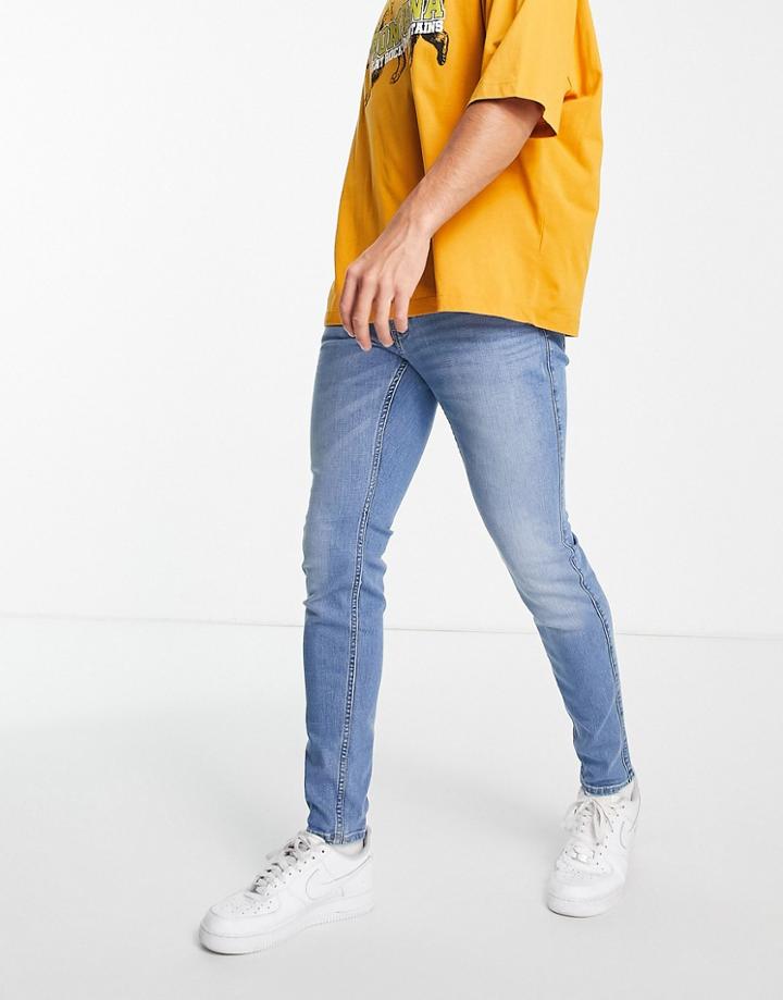 Hollister Super Skinny Fit Jeans In Blue Wash