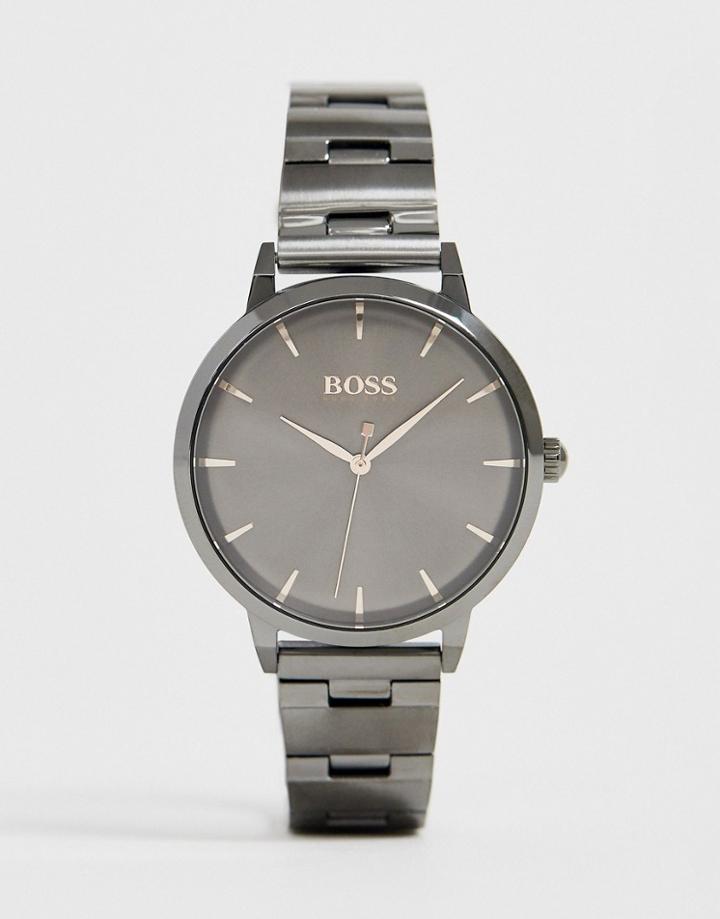 Boss 1502503 Marina Bracelet Watch In Gunmetal-gray
