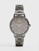 Boss 1502503 Marina Bracelet Watch In Gunmetal-gray