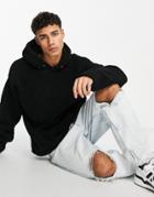 New Look Fleece Hoodie In Black